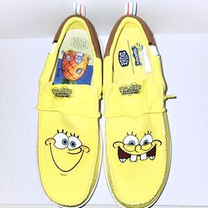 HEY DUDE Loafers SPONGEBOB Yellow Slip On Shoes Men 11 NEW NWOT